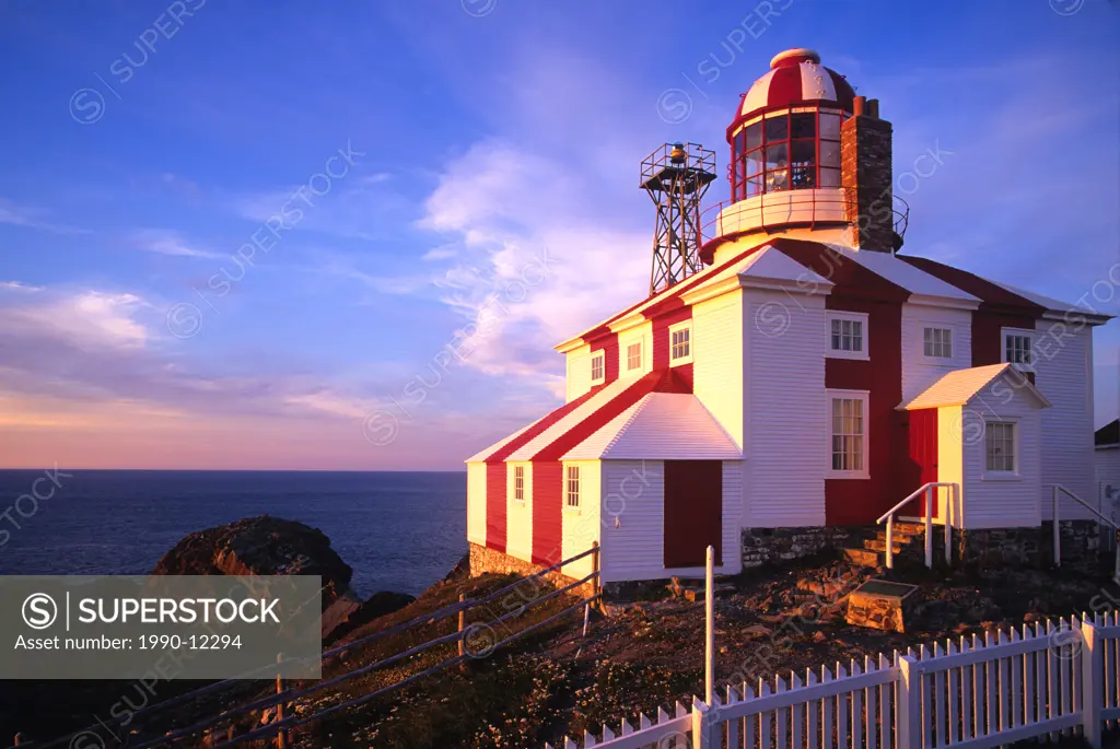 Bonavista Lighthouse at sunset, Newfoundland, Canada