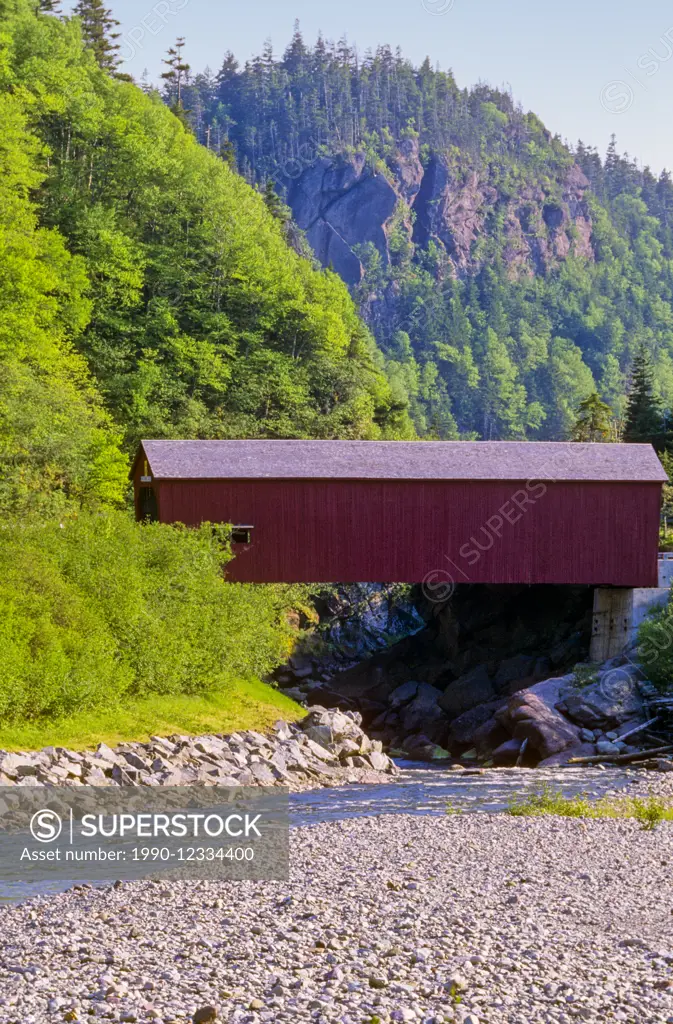 Covered bridge, Point Wolfe, Fundy National Park, New Brunswick, Canada