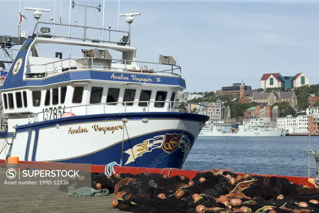 Fishing Boat, docked, St. John´s, Newfoundland, Canada, City