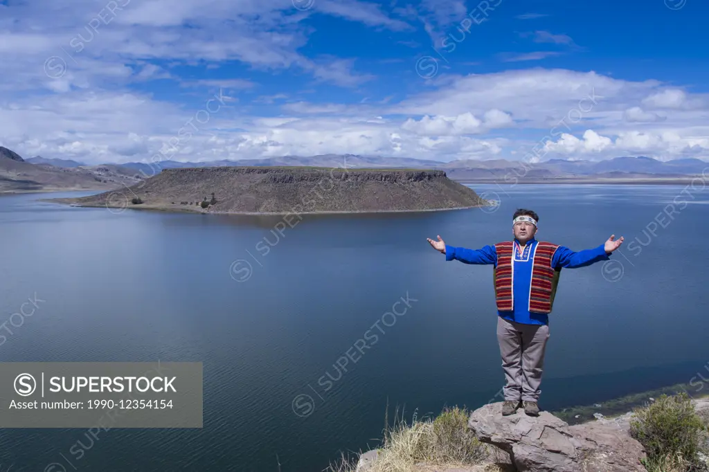 Shaman at Lake Umayo, Peru