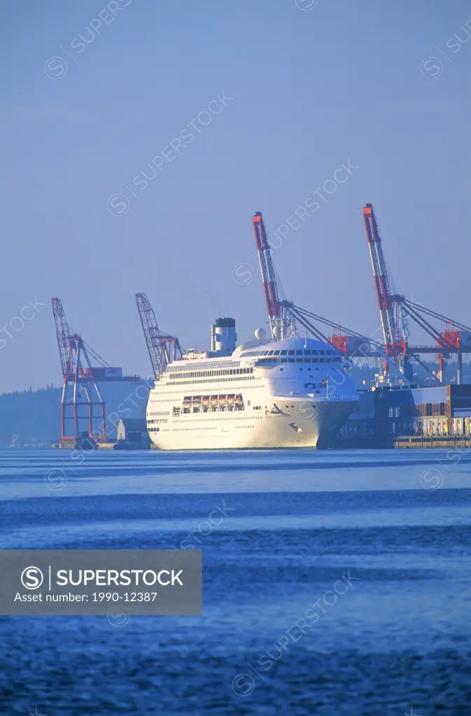 Cruise Ship at Container Port, Halifax, Harbour, Nova Scotia, Canada