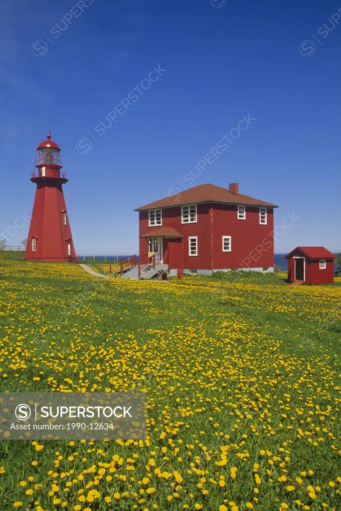 Lighthouse, La Matre, Gaspe Peninsula, Quebec, Canada