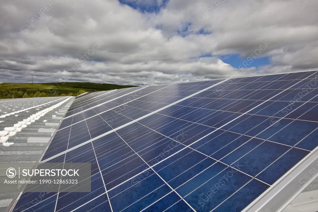 Solar panels, Alberta, Canada.