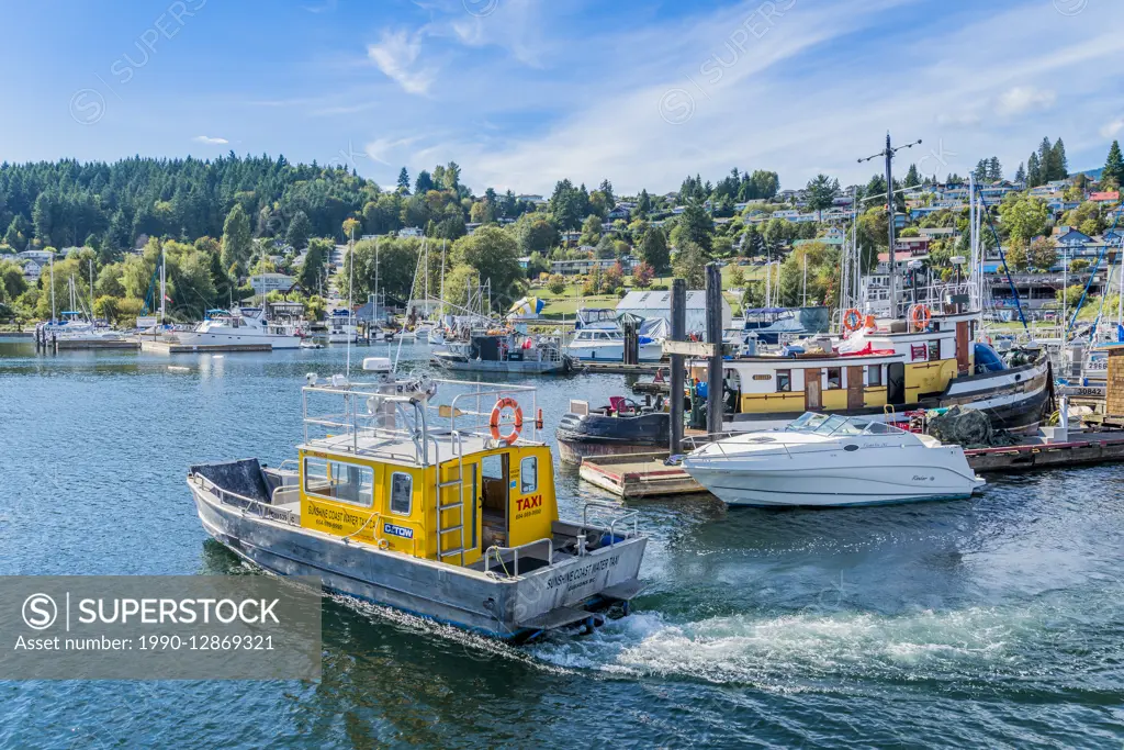 Water taxi, Gibsons Landing, Sunshine Coast, British Columbia, Canada