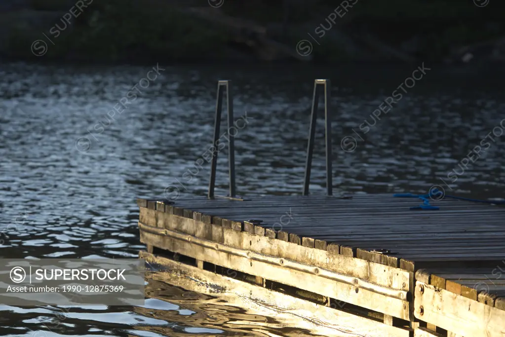 Dock on Kashe Lake, Ontario, Canada