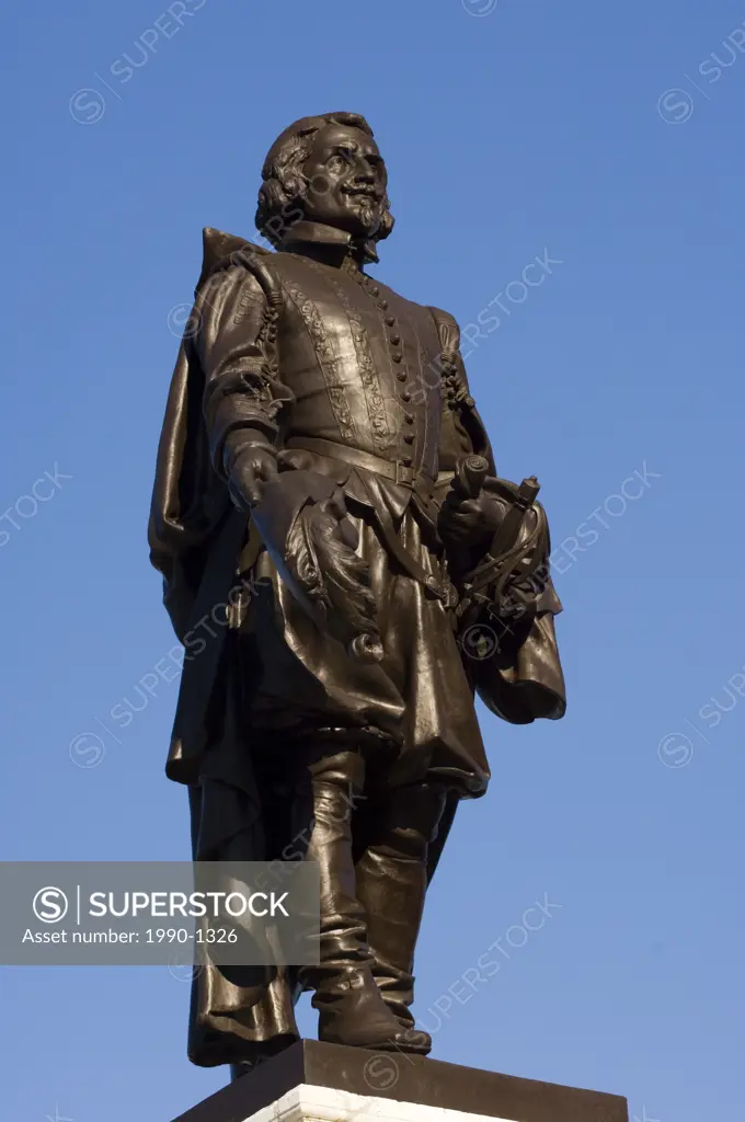 Statue of Samual de Champlain, Quebec City, Quebec, Canada