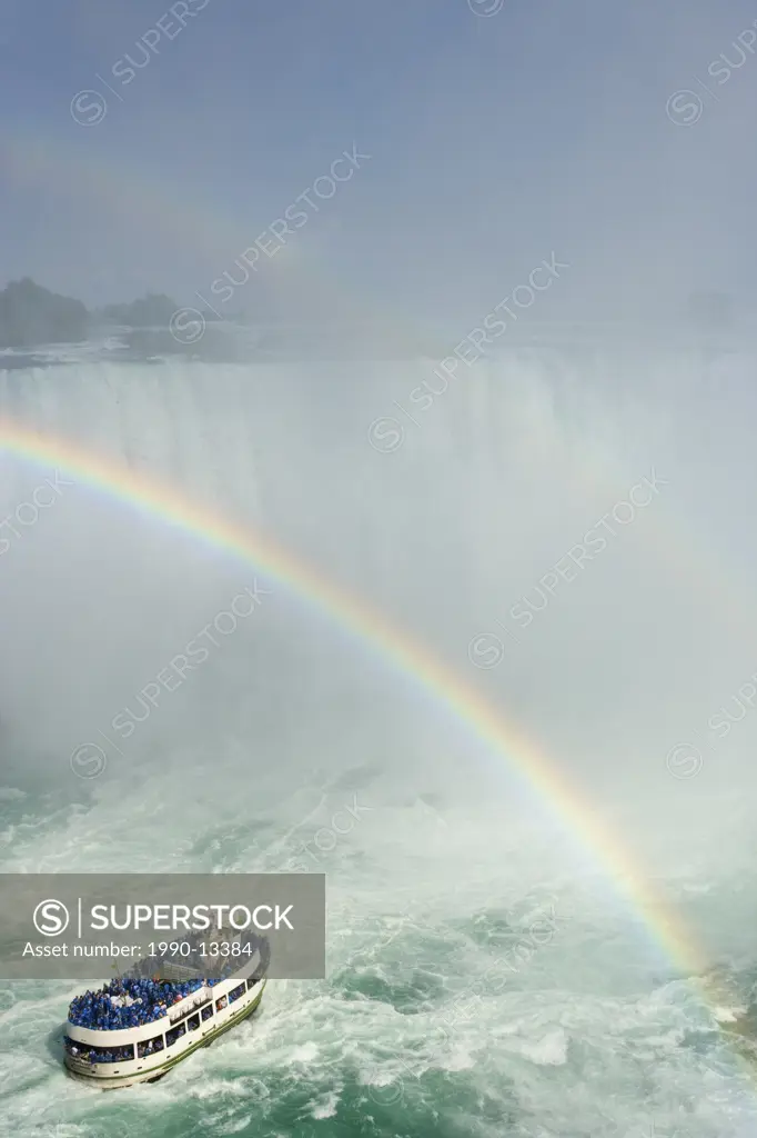 Maid of the Mist at the Base of Horseshoe Falls, Niagara Falls, Ontario, Canada
