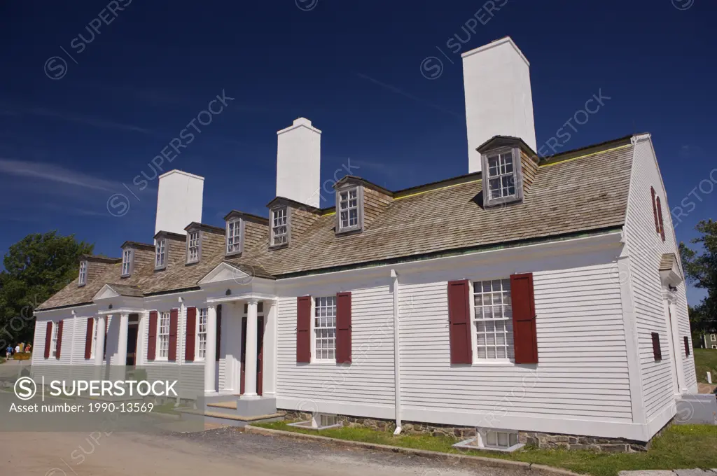 Fort Anne National Historic Site in Annapolis Royal, Bay of Fundy, Evangeline Trail, Nova Scotia, Canada.