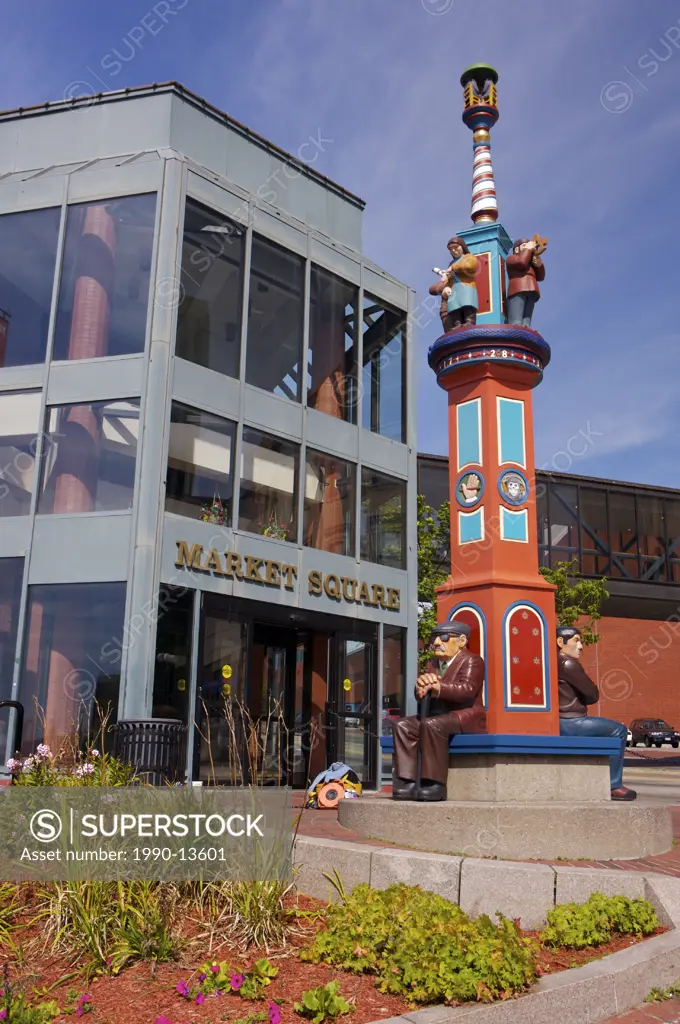 Artwork outside the Market Square in downtown Saint John, Bay of Fundy, Fundy Coastal Drive, Highway 1, New Brunswick, Canada.