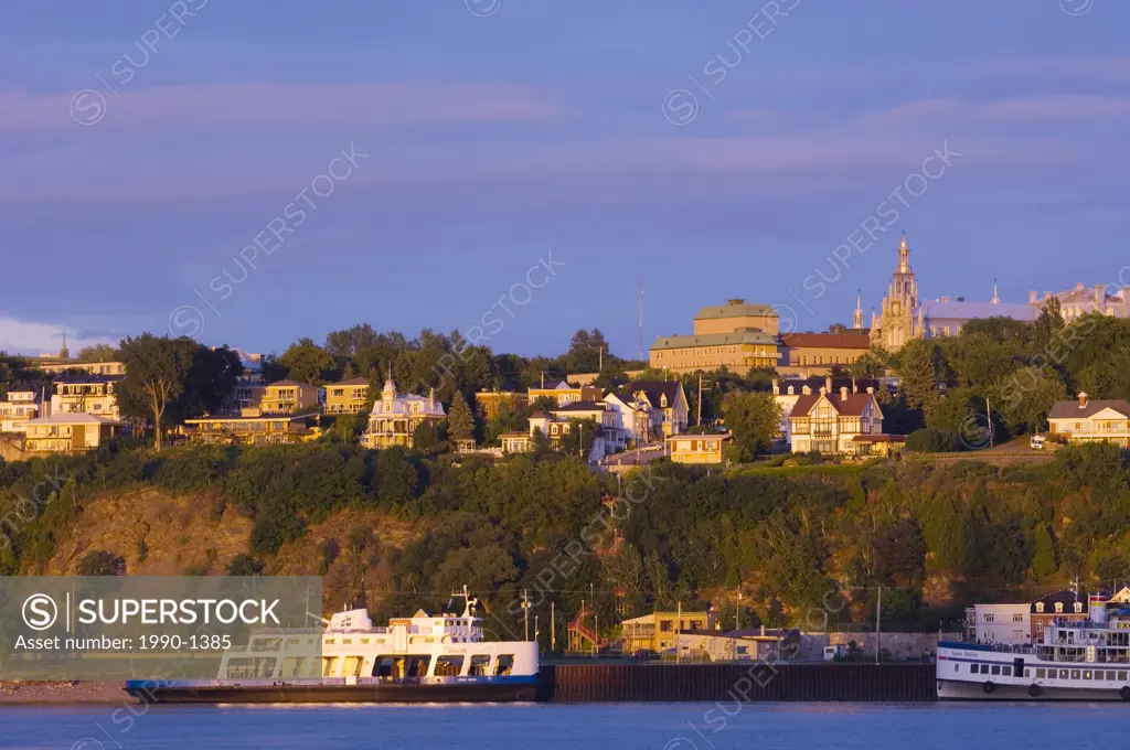 View across St  Lawrence River to Levis-Lauzon from Quebec City, Quebec, Canada