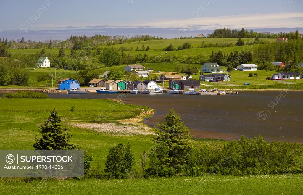 Coastal fishing village, French River, Prince Edward Island, Canada