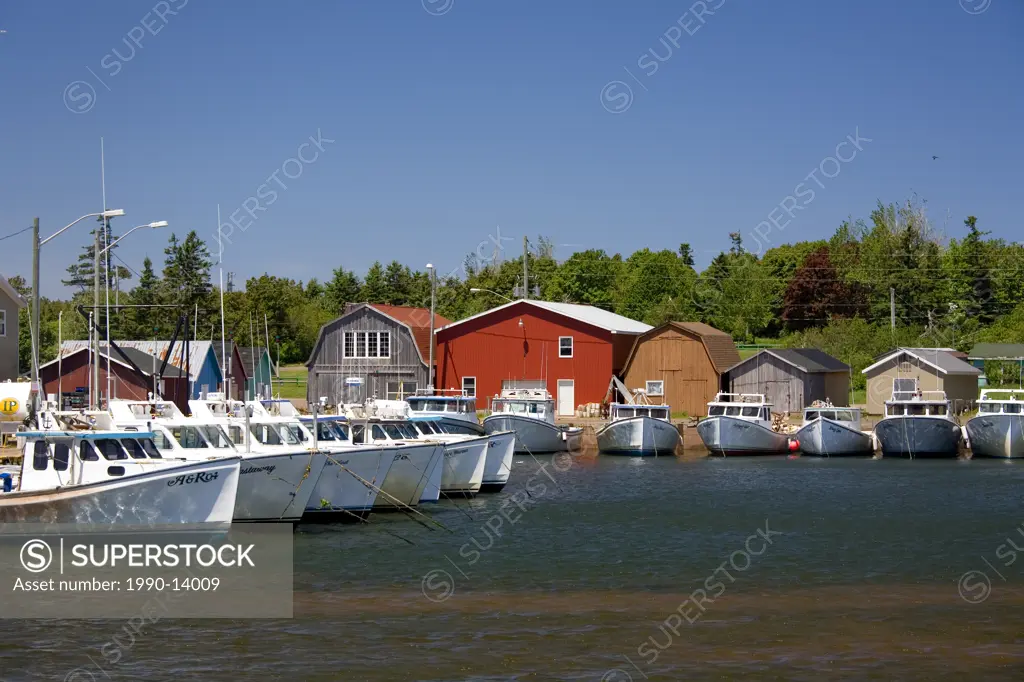 Boats in North Rustico Harbour, Prince Edward Island, Canada