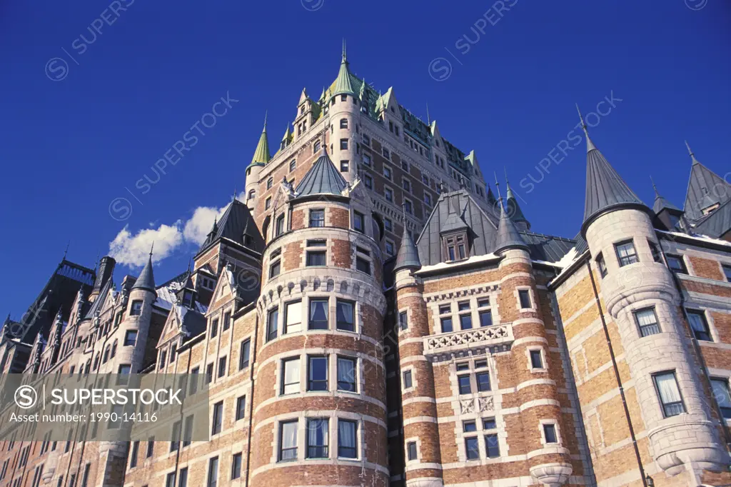 Chateau Frontenac, Quebec City, Quebec, Canada. Landmark, historic hotel.