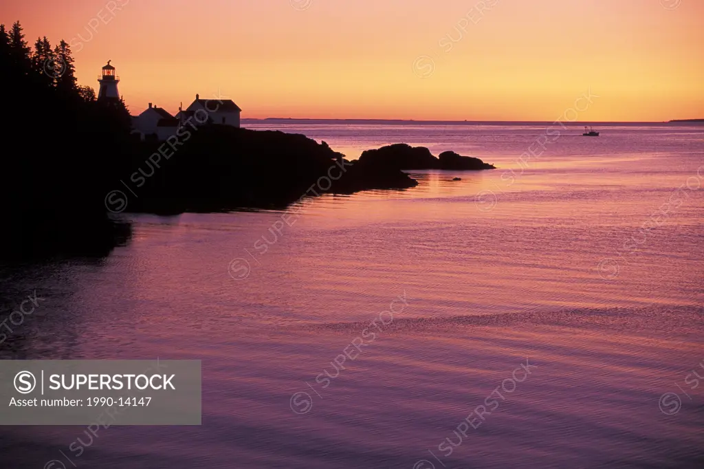 East Quoddy Lighthouse at sunrise, Campobello Island, New Brunswick, Canada