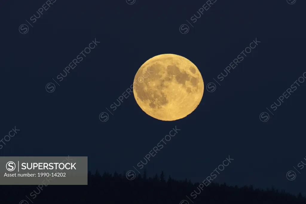 Full moon night, British Columbia, Canada