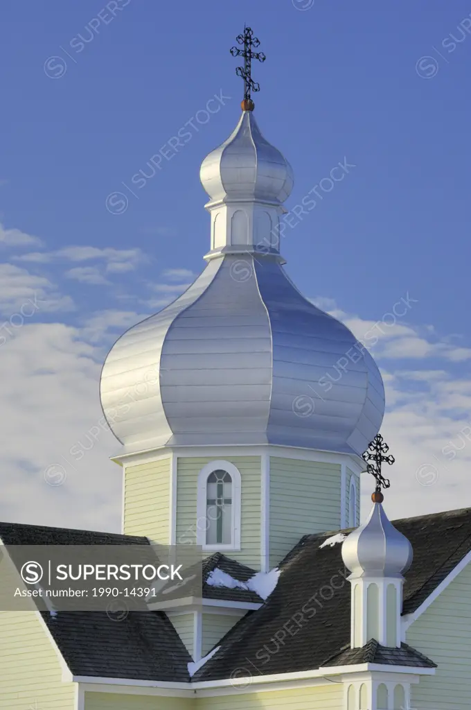 St. Vladimir´s Ukrainian Greek Orthodox Church, Ukrainian Cultural Heritage Village, east of Edmonton, Alberta, Canada