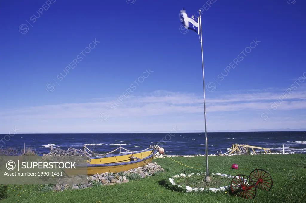 North shore of Gaspe Peninsula on St  Lawrence River, Quebec, Canada