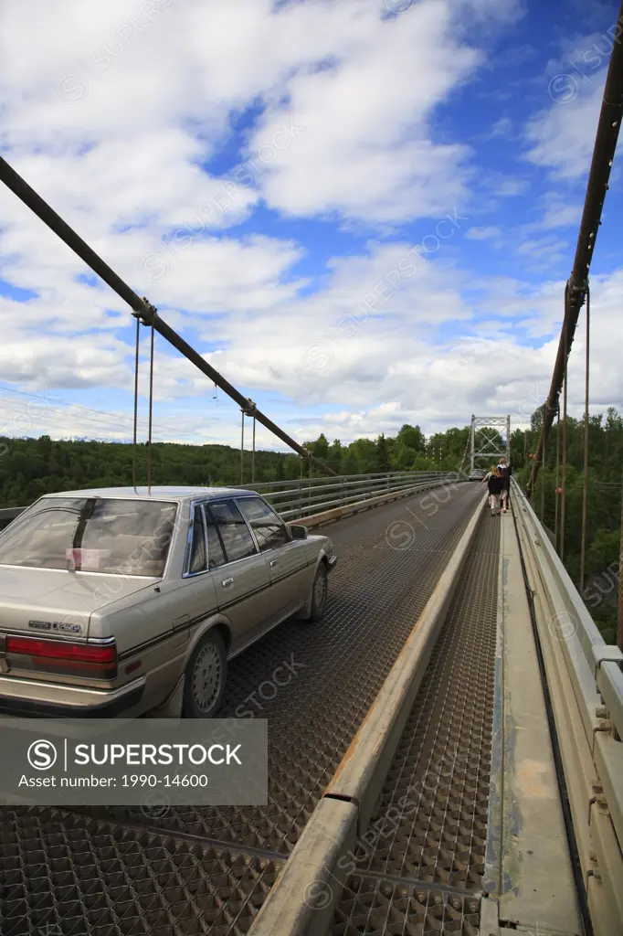 Hagwilget Bridge over Bulkley River, Hazelton, British Columbia, Canada