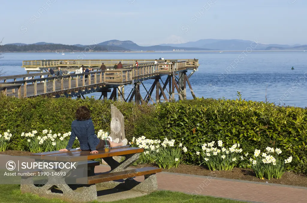 Fishing pier, Sidney, Vancouver Island, British Columbia, Canada