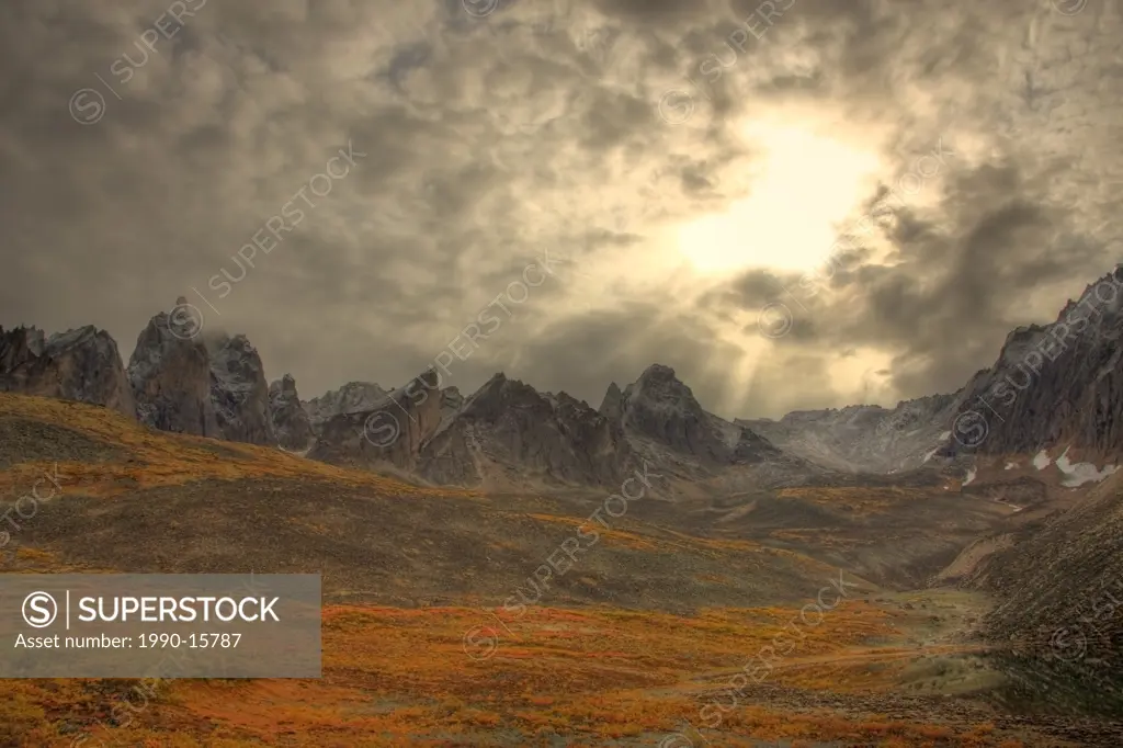 Clearing storm over the Tombstone Valley and Mount Monolith, Tombstone Territorial Park, Yukon, Canada