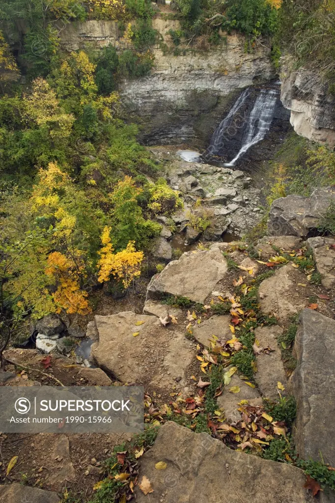 Rockway Falls, Niagara Peninsula, Niagara Escarpment near Rockway, Ontario, Canada