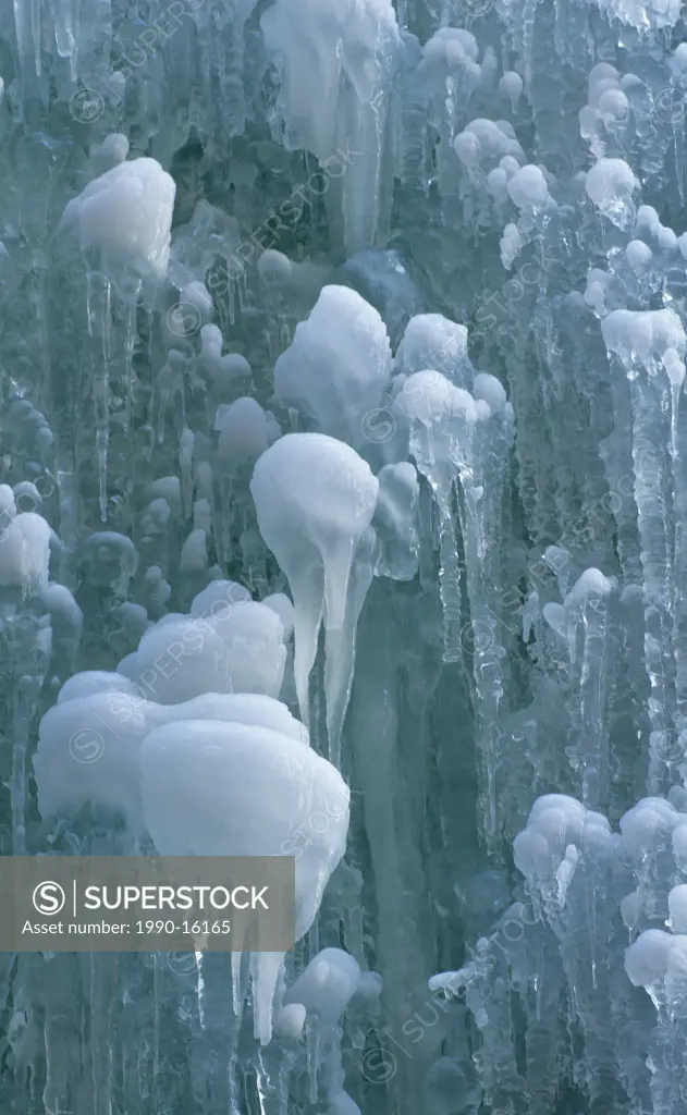 Ice formations, Maligne Canyon, Jasper National Park, Alberta, Canada