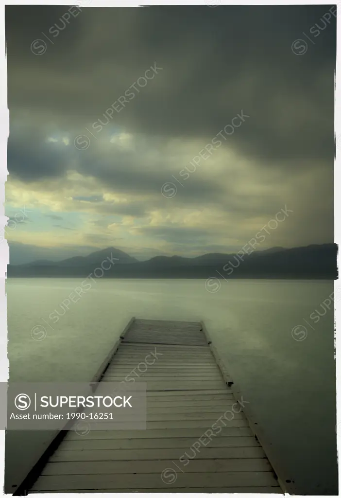 Dock on Squanga Lake, Yukon Territory, Canada