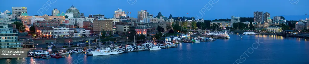 A view towards Victoria´s waterfront from across the Johnson bridge affords the viewer a different perspective incorporating Victoria´s historical bui...