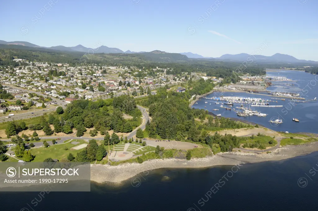 Aerial photo of Ladysmith Harbour, Vancouver Island, British Columbia, Canada.