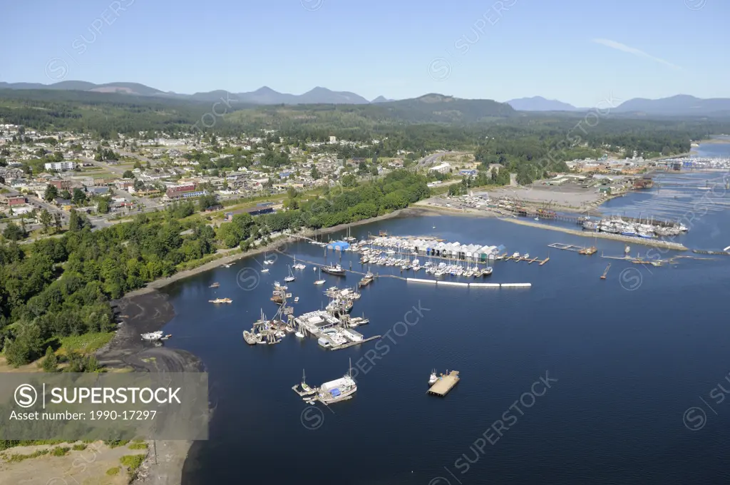Aerial photo of Ladysmith Harbour, Vancouver Island, British Columbia, Canada.
