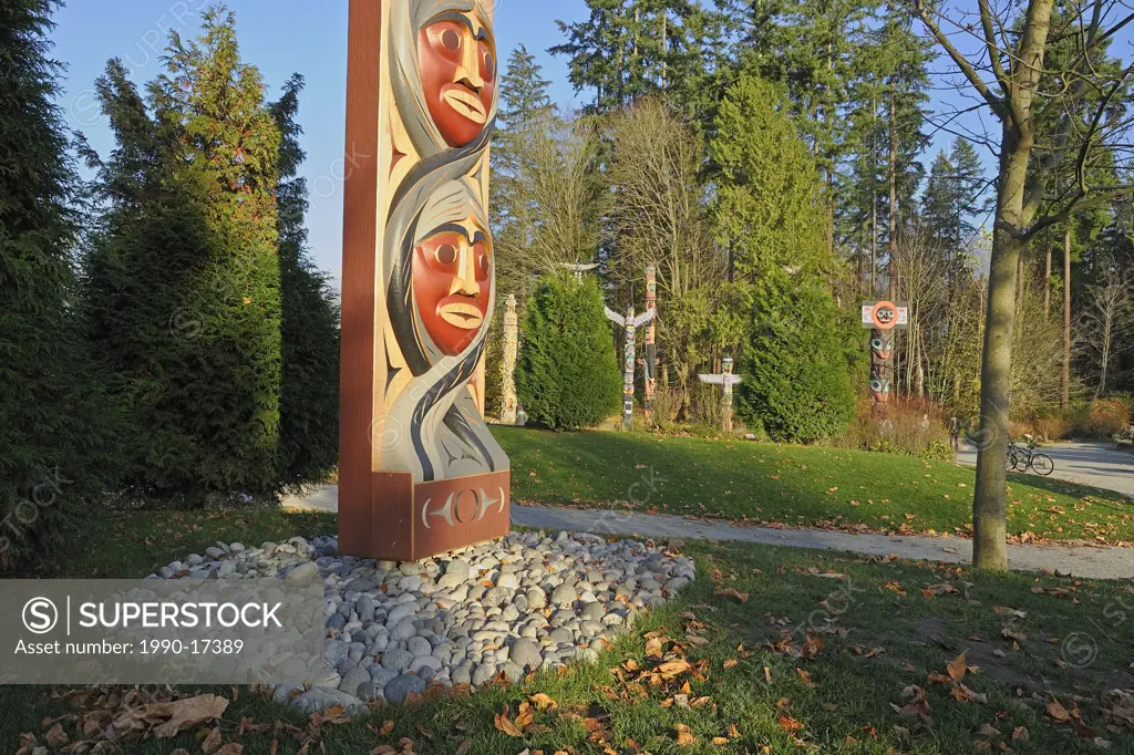 2008, New permanent artwork in Stanley Park, by Coast Salish artist Susan Point, Entitled People Amongst the People, the work consists of three 15_ to...