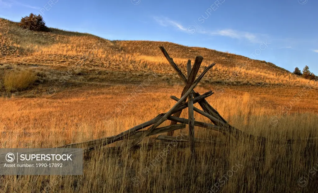 Russel fence in the Cariboo region of British Columbia Canada