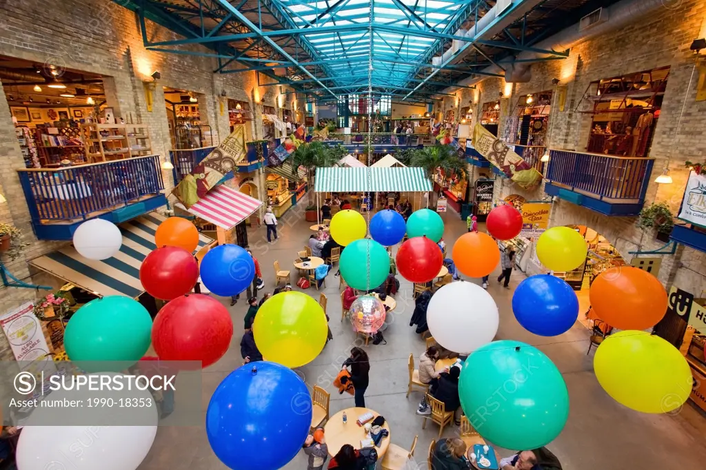 Inside The Forks Market, in downtown Winnipeg, Manitoba, Canada.