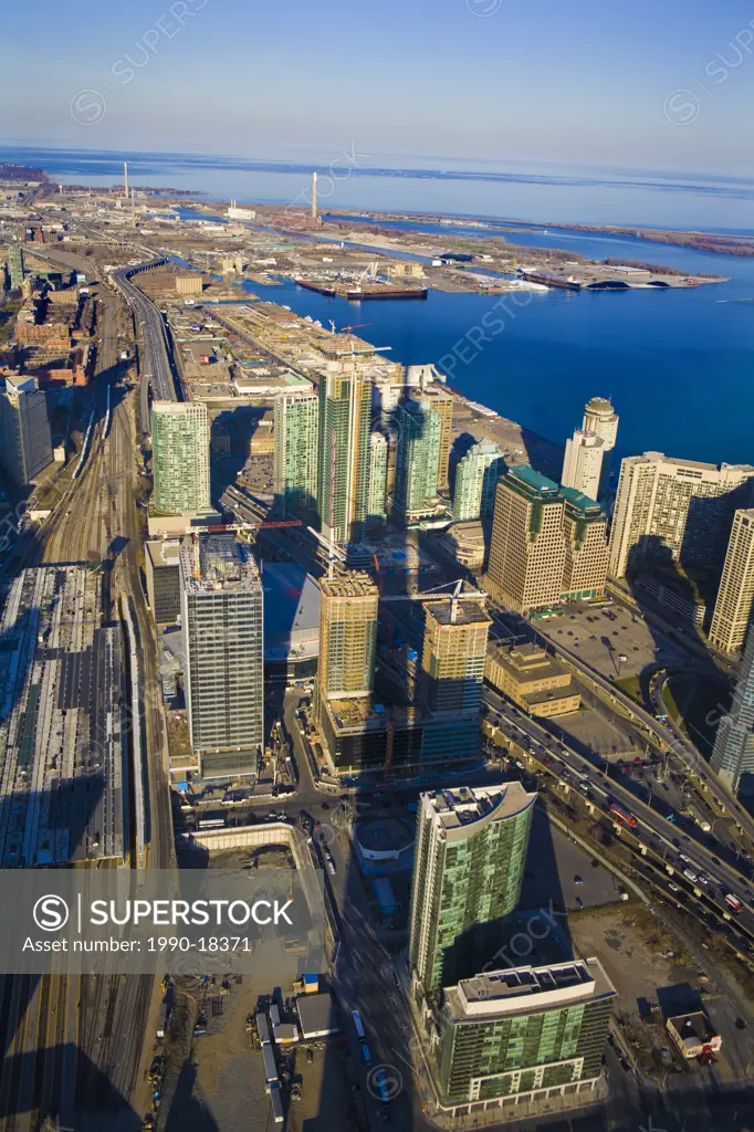 Toronto Harbourfront from CN Tower, Toronto, Ontario, Canada