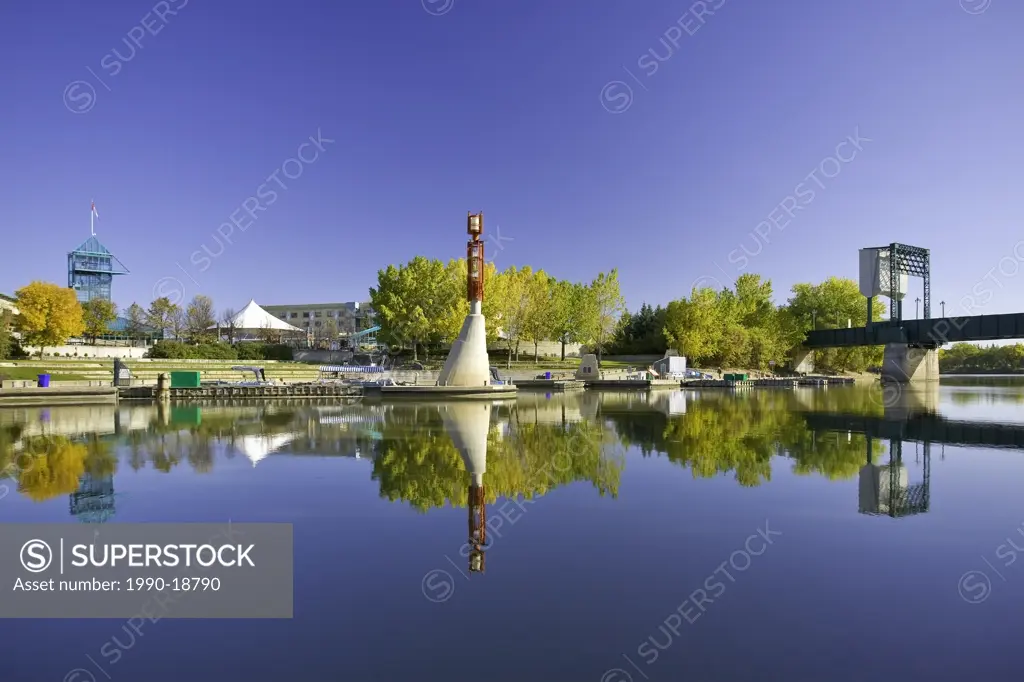 The Forks District in Winnipeg, Manitoba, Canada