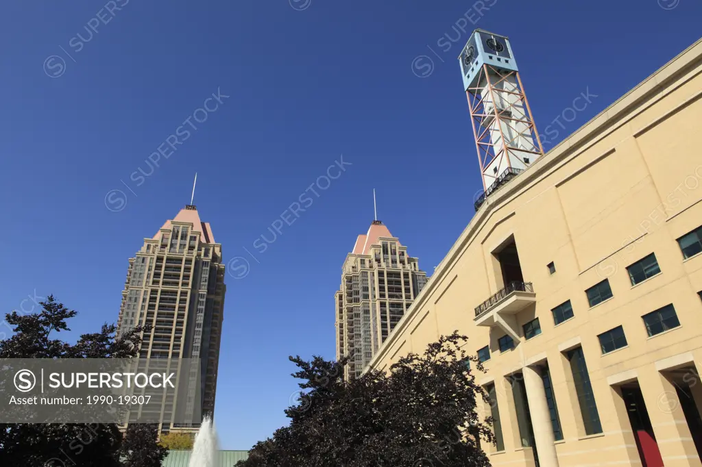 Mississauga City Hall and Condominium Buildings, Mississauga, Ontario, Canada
