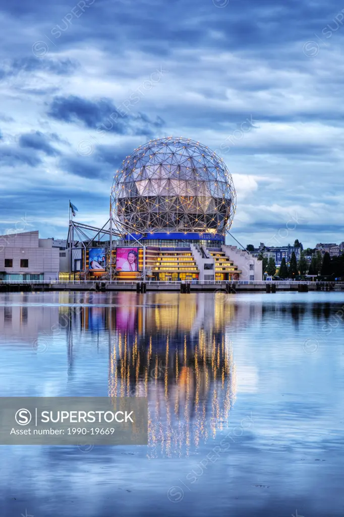 Evening, Telus World of Science, Vancouver, British Columbia, Canada