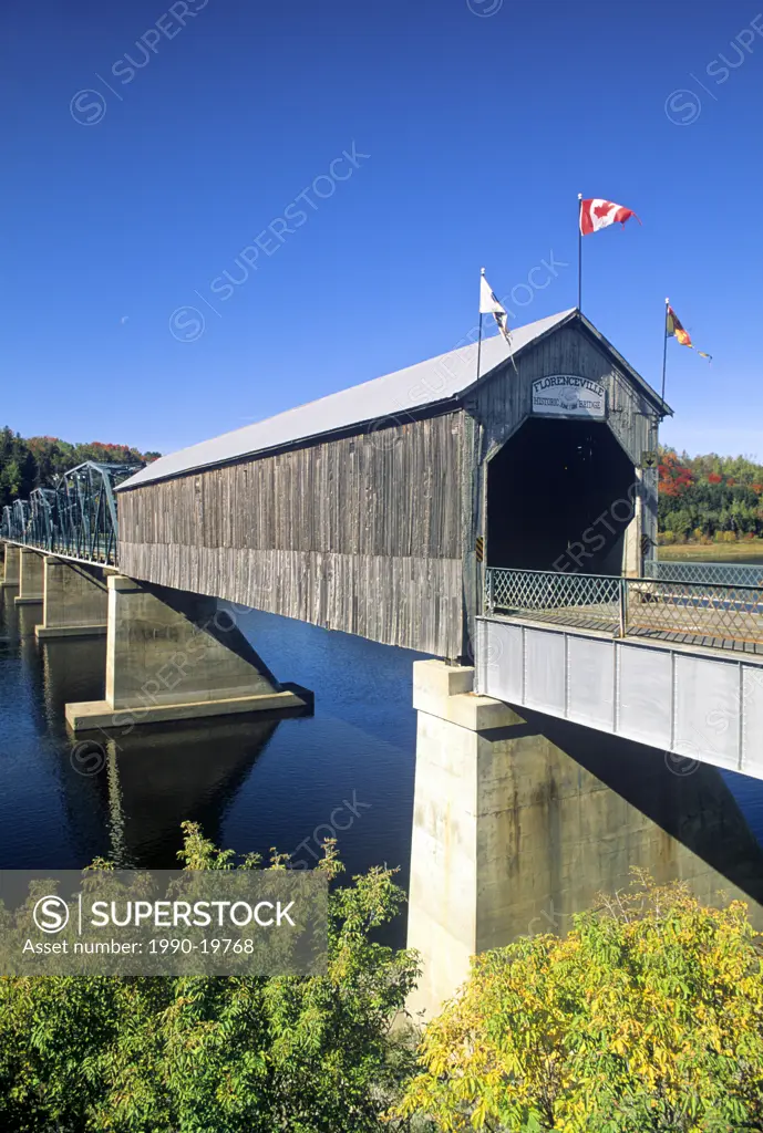 Covered bridge over the Saint John River, Florenceville, New Brunswick, Canada