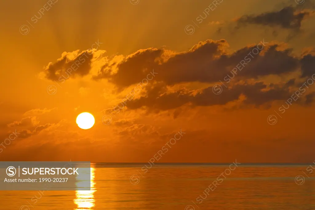 Sunrise on the Atlantic Ocean at Cayo Guillermo, Cuba