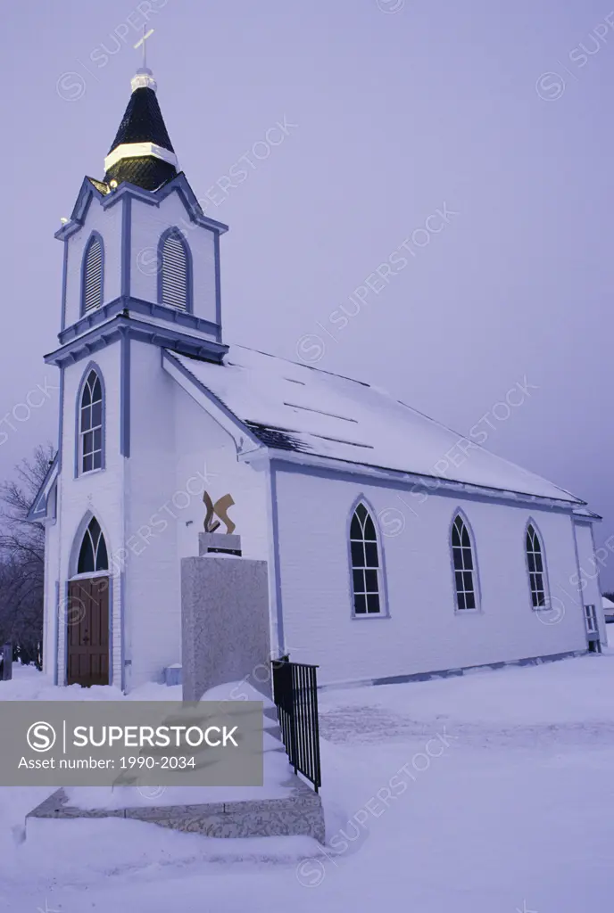Church at Hecla Historic Village, Hecla Provincial Park, Manitoba, Canada