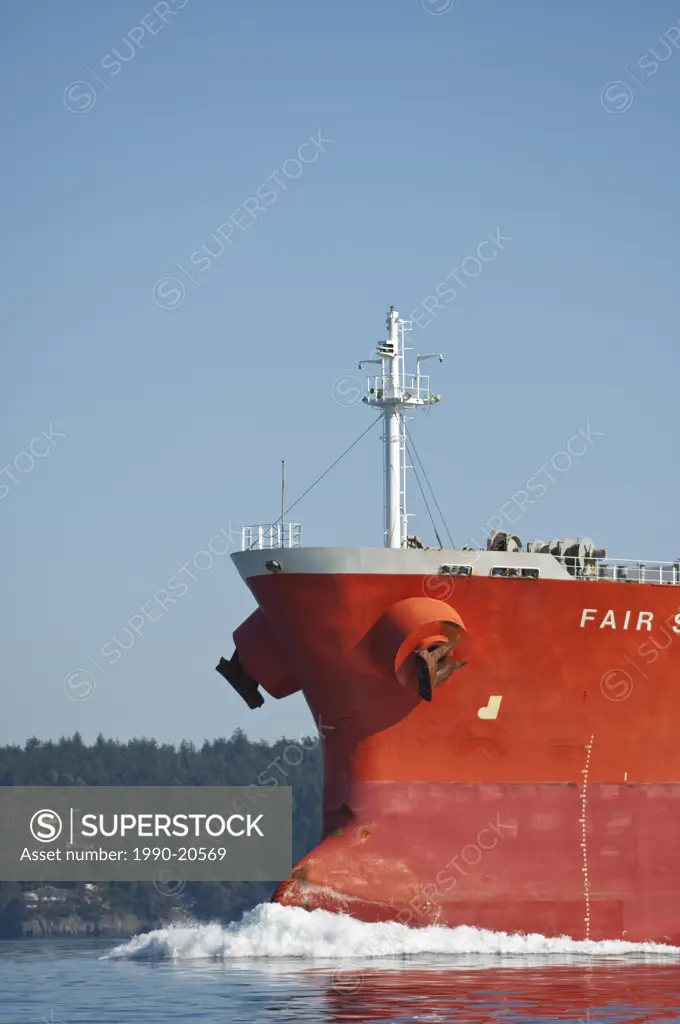 Cargo ship near Victoria, British Columbia, Canada