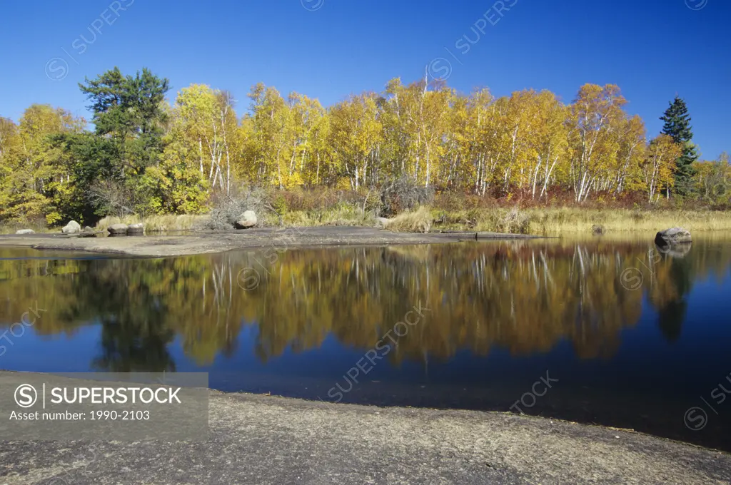 Whiteshell river in autumn, Whiteshell Provincial Park, Manitoba, Canada