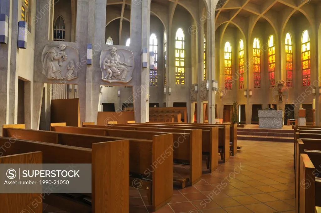 Interior of Westminster Abbey, a Benedictine Monastery, Mission, British Columbia, Canada