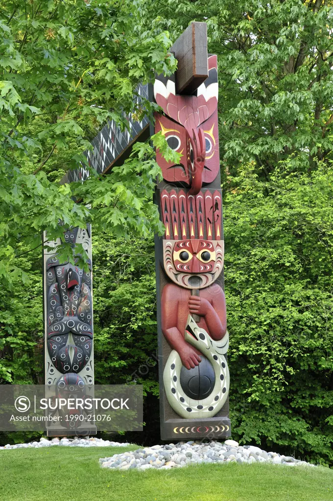 Portal 2008, New permanent artwork in Stanley Park, by Coast Salish artist Susan Point, Vancouver, British Columbia, Canada