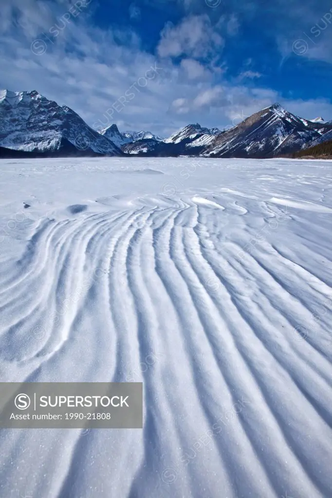 Upper Kananaskis Lake in winter, Peter Lougheed Provincial Park, Alberta
