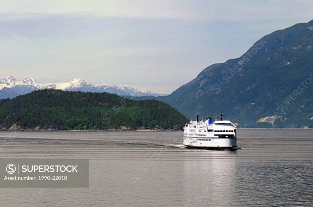 BC Ferry, ´Queen of Surrey´ approaching Horseshoe Bay terminal in North Vancouver, BC.