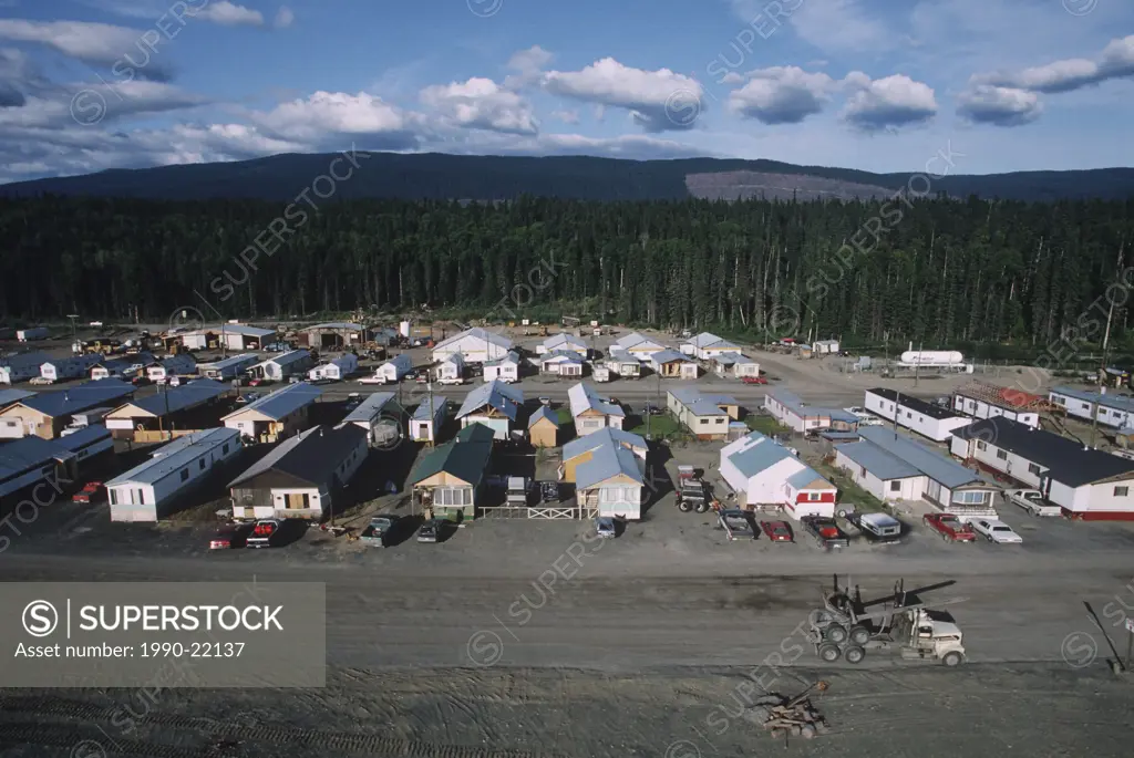 Logging camp at Meziadin Lake, North, British Columbia, Canada