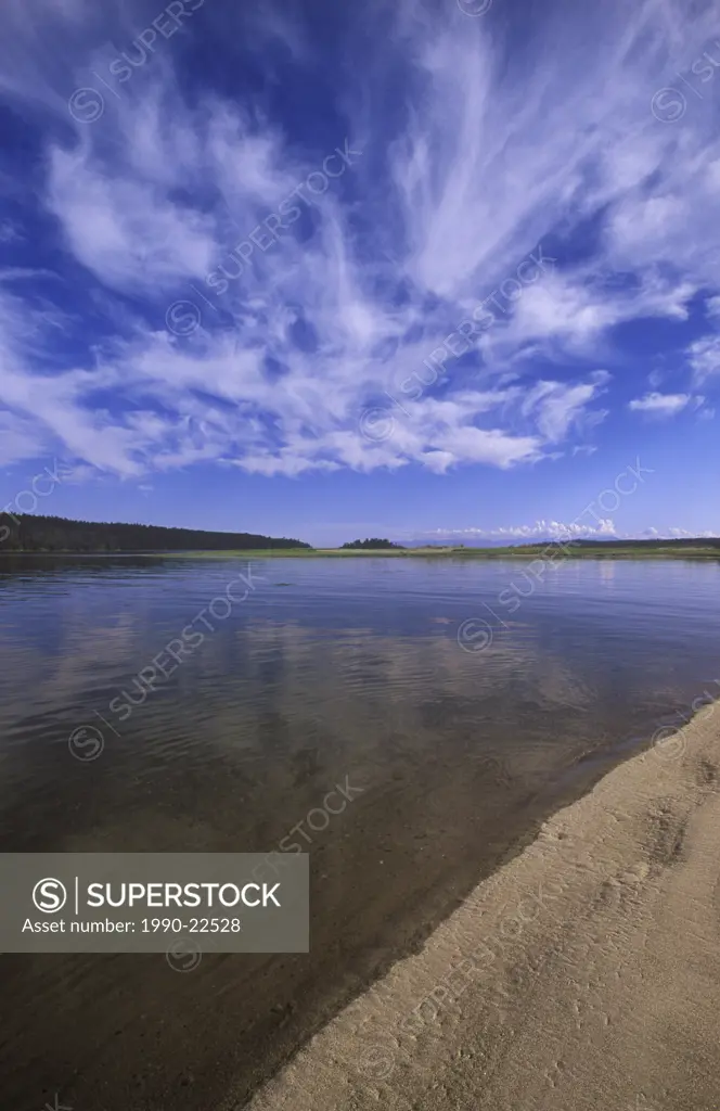Sidney Spit lagoon, near Victoria, Gulf Islands National Park, British Columbia, Canada