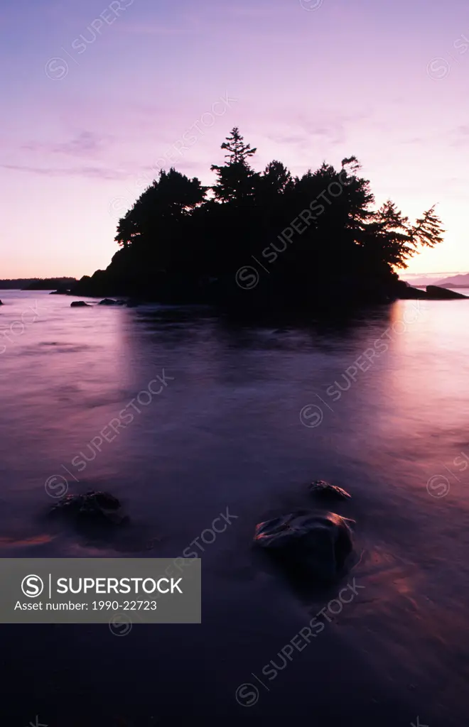 Crystal Cove islet at MacKenzie Beach - Tofino area, Vancouver Island, British Columbia, Canada