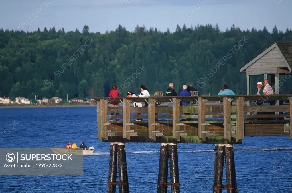Campbell River fishing pier, Vancouver Island, British Columbia, Canada